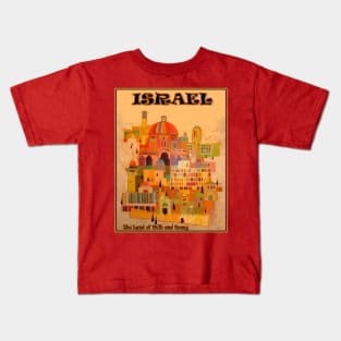 Israel Land of Milk and Honey Vintage Travel and Tourism Advertising  Poster Print Kids T-Shirt